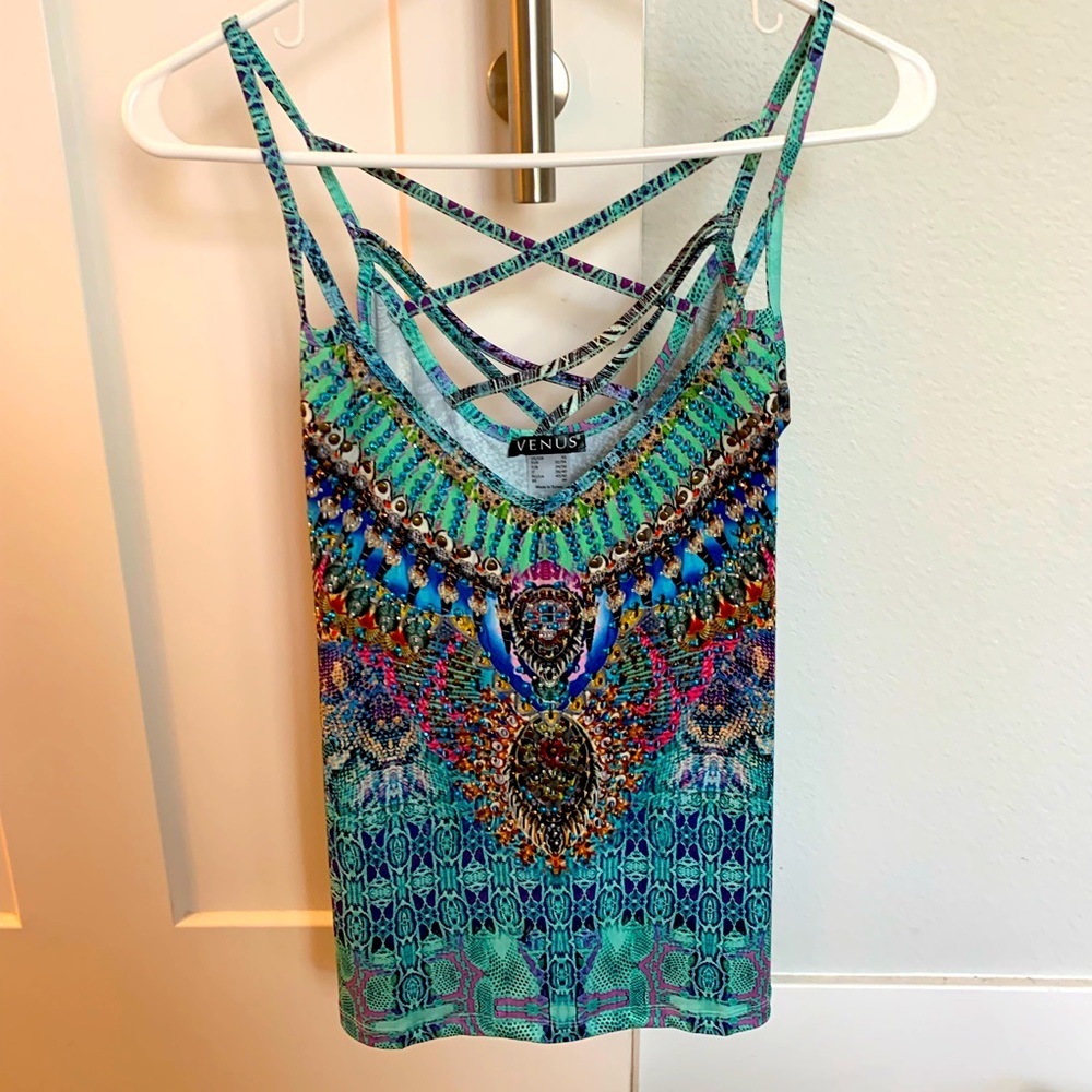 Sparkle detailed tank top